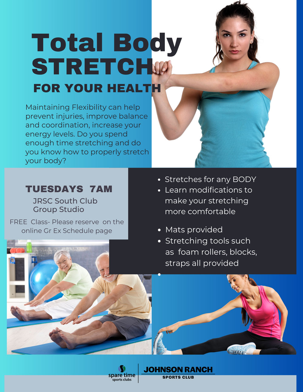 Group of people doing stretching exercises. – Johnson Fitness and Wellness