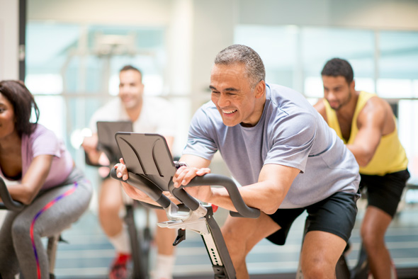 People doing workouts