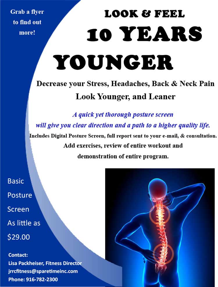 Look and Feel 10 Years Younger text promotional banner