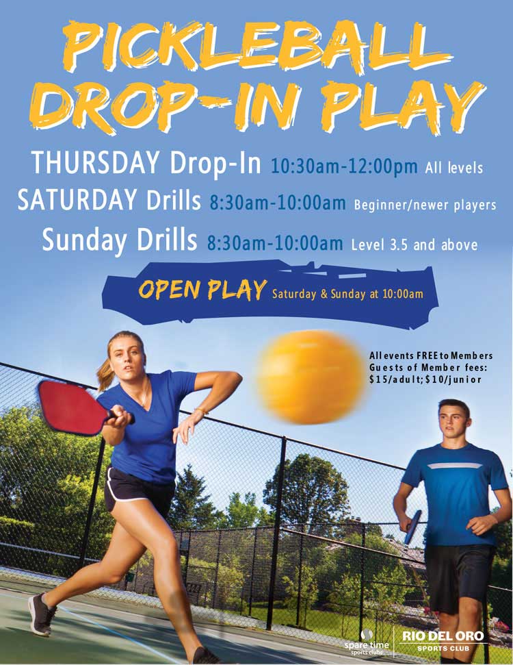 Pickleball Drop-in & Drills Illustration