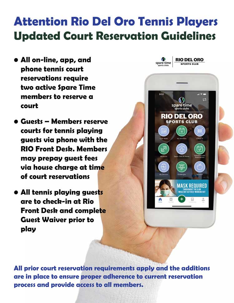 Updated Tennis Court Reservation Guidelines Illustration