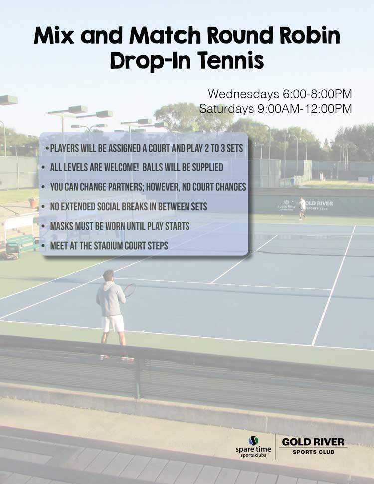 Mix and Match Round Robin Drop-in Tennis Promotional Banners