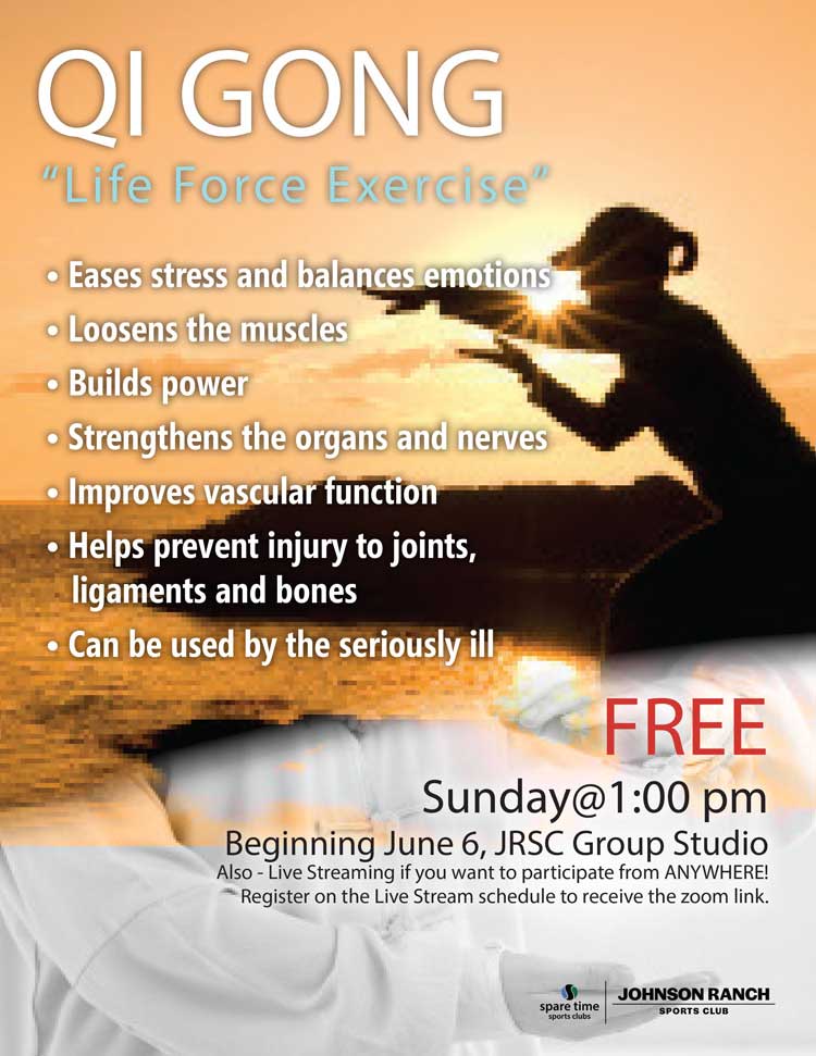 QI Gong promotional text banner
