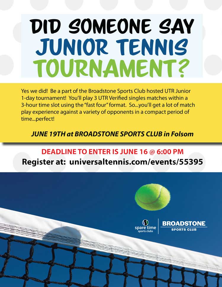 Junior Tennis Tournament Promotional Banner