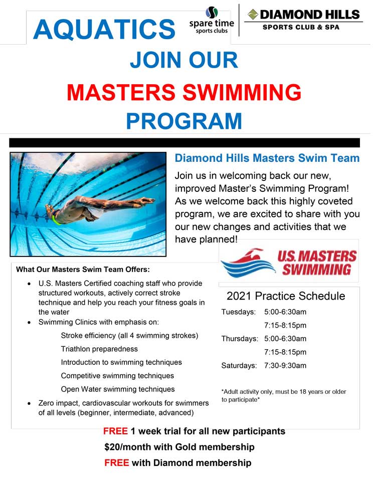 New Masters Swimming Program