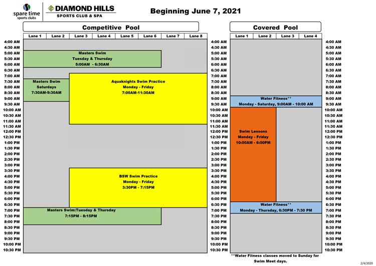 Pool Schedule