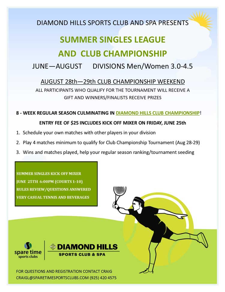 Summer Singles League and Club Championship Promotional Banner