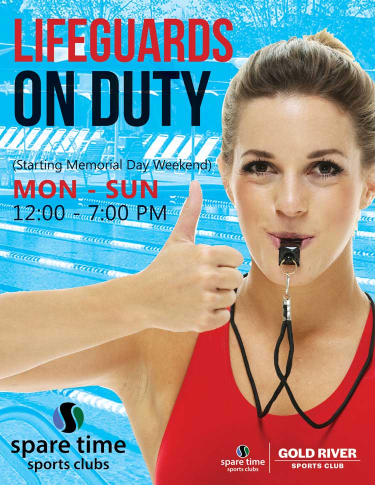 Women swimming Lifeguard on duty