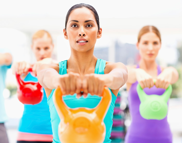 Women's liftin inside GYM