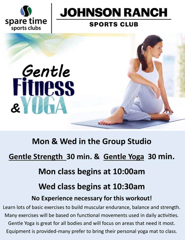 Gentle fitness & yoga flyer