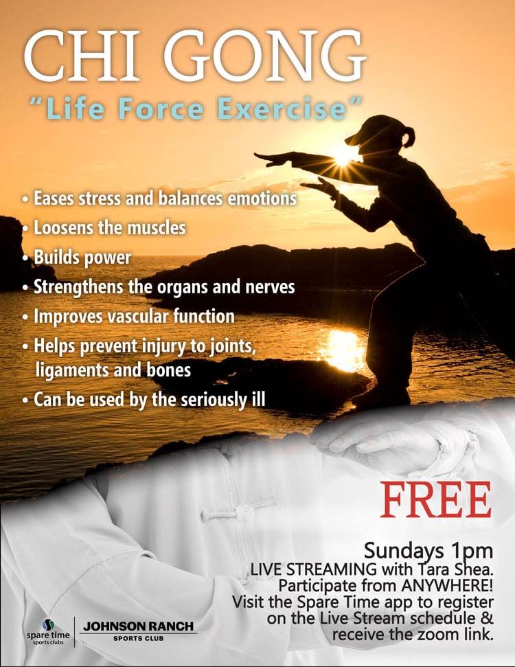 Chi Gong Life force exercise flyer