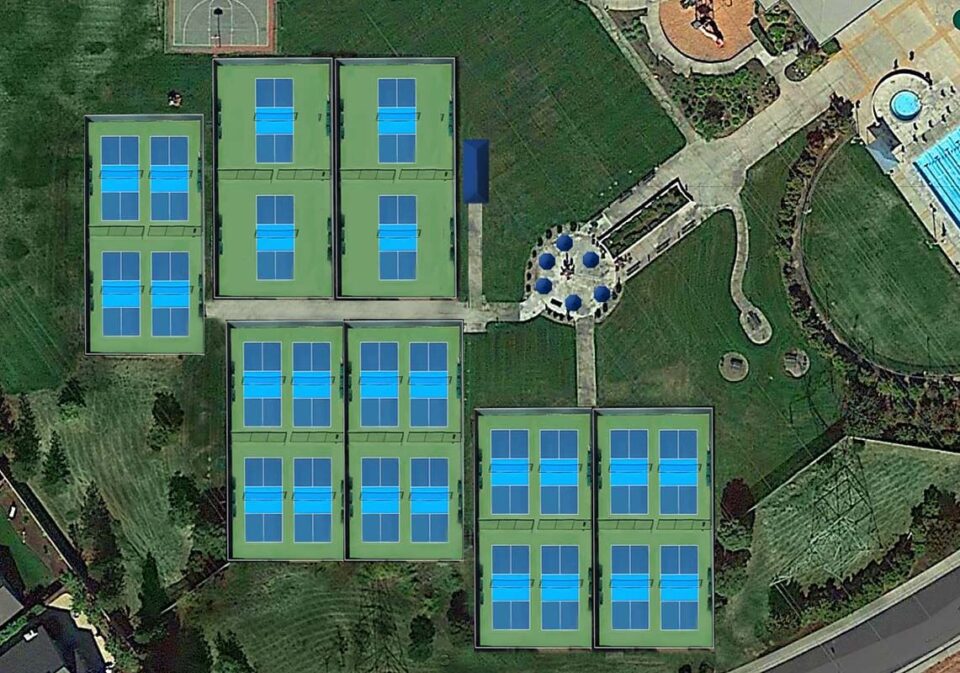 pickleball center court layout