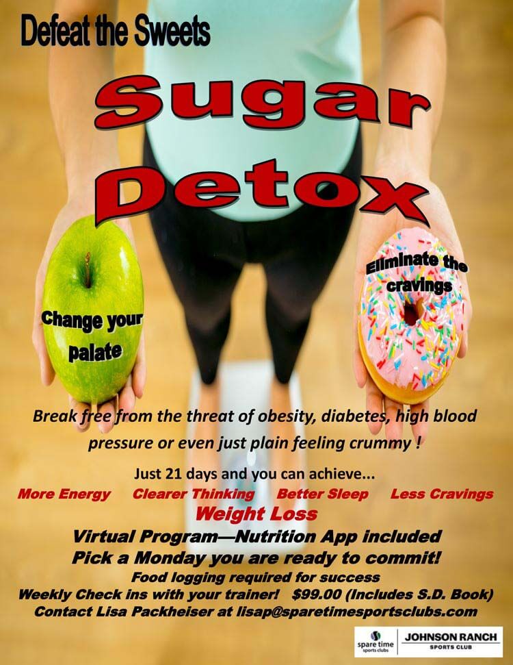 defeat the sweets sugar detox flyer