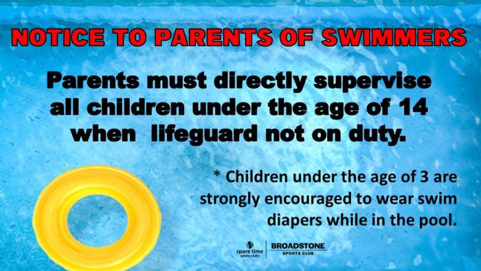 Notice to parents of swimmers in Folsom, CA